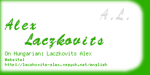 alex laczkovits business card